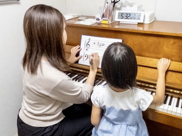 ピアノレッスンの様子
