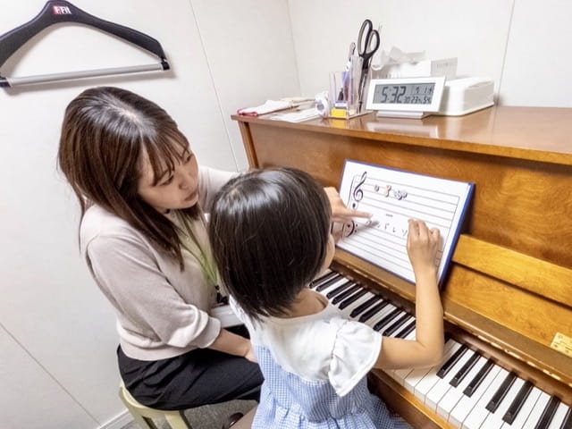 ピアノレッスンの様子